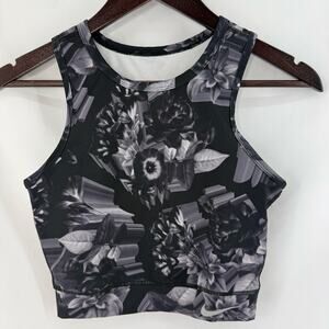 Nike Dri-FIT Floral Athletic Tank Women’s XS Black Gray